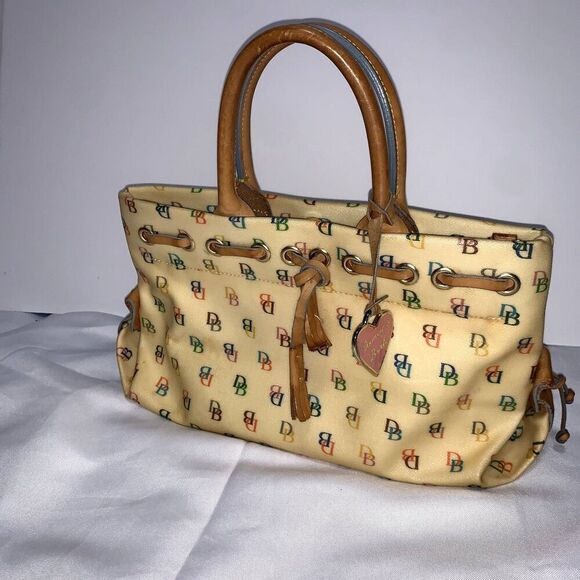Vintage Y2K Dooney & Bourke Monogram Satchel Dooney & Bourke, genuine leather. - Picture 5 of 12